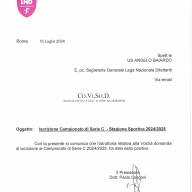 ⬛🟩 Il @u.s.d.angelobaiardo1946 è ufficialmente iscritto al prossimo campionato di Serie C Femminile‼️