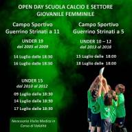 ⚫🟢⚽OPEN DAY SCUOLA CALCIO E SETTORE GIOVANILE FEMMINILE NUOVE DATE‼️