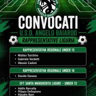 ⬛🟩🐉I CONVOCATI U.S.D. ANGELO BAIARDO – RAPPRESENTATIVE LIGURIA ⚽🖤💚🐉