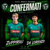 🟢⚫ U.S. BAIARDO - COMUNICATO STAMPA- conferma di Maxim Zuppiroli e Matteo De Lorenzo 🟢⚫