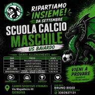 ‼️DA SETTEMBRE RIAPRE LA SCUOLA CALCIO MASCHILE US BAIARDO 🐉